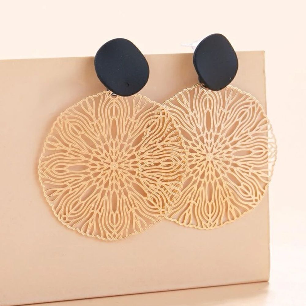 Bohemian Disk Mid Century Earrings